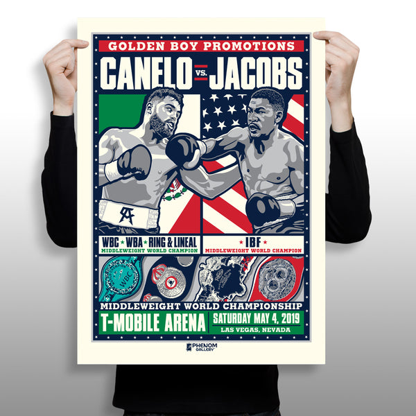 Golden Boy x Phenom Gallery x Fanatics Release Limited Edition Alvarez vs Jacobs Fine Art Print