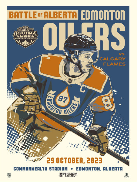 Edmonton Oilers Connor McDavid '23 Heritage Classic 18" x 24" Serigraph