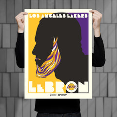 Los Angeles Lakers LeBron James Pushglass Inspired 18"x24" Serigraph