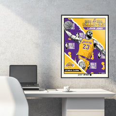 Los Angeles Lakers '20 Champs LeBron James 18"x24" Serigraph