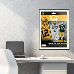 Green Bay Packers Aaron Rodgers Action Figure 18"x24" Serigraph