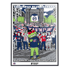 Columbus Blue Jackets "Home Of The 5th Line" 18"x24" Serigraph