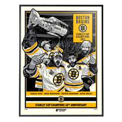 Boston Bruins 2011 Champions 10th Anniversary 18"x24" Serigraph