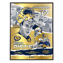 Nashville Predators Pekka Rinne 18"x24" Gold Foil Serigraph