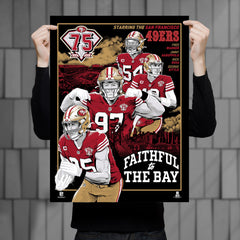 San Francisco 49ers 75th Anniversary Movie Poster 18"x24" Serigraph
