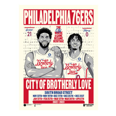 Philadelphia 76ers City Edition 18" x 24" Serigraph
