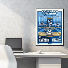 KC Royals/NY Yankees Matchup 18"x24" Serigraph