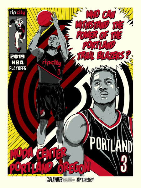 Portland Trailblazers '19 NBA Playoffs 18"x24" Serigraph