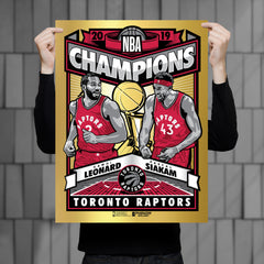 Toronto Raptors '19 Champs 18"x24" Foil Serigraph