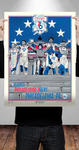 Philadelphia 76ers x Rocky Balboa x Phenom Gallery Limited Edition 2019 Post-Season Serigraph Launch