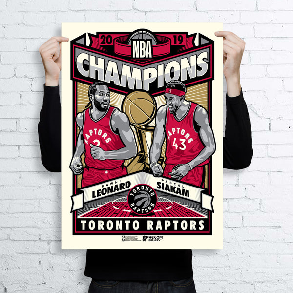 Phenom Gallery x NBA x Think450 Release Limited Edition Toronto Raptors World Champions Fine Art Print