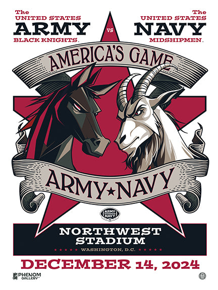 Army Navy Matchup 18"x 24" Serigraph (White Version)