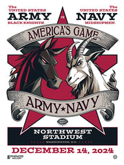 Army Navy Matchup 18"x 24" Serigraph (White Version) - PRESELL SHIPPING 1/27