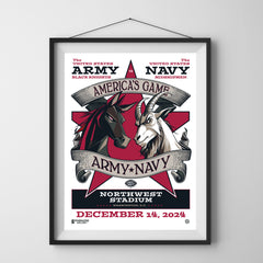 Army Navy Matchup 18"x 24" Serigraph (White Version) - PRESELL SHIPPING 1/27