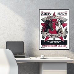 Army Navy Matchup 18"x 24" Serigraph (White Version) - PRESELL SHIPPING 1/27