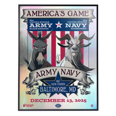 Army Navy 2025 Matchup 18"x 24" Silver Foil Serigraph