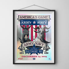 Army Navy 2025 Matchup 18"x 24" Silver Foil Serigraph