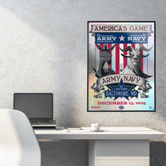 Army Navy 2025 Matchup 18"x 24" Silver Foil Serigraph