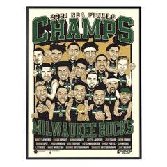 Milwaukee Bucks '21 NBA Championship 18" x 24" Serigraph