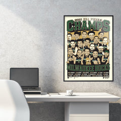 Milwaukee Bucks '21 NBA Championship 18" x 24" Serigraph