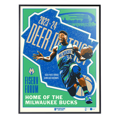 Milwaukee Bucks '24 City Edition 18" x 24" Serigraph