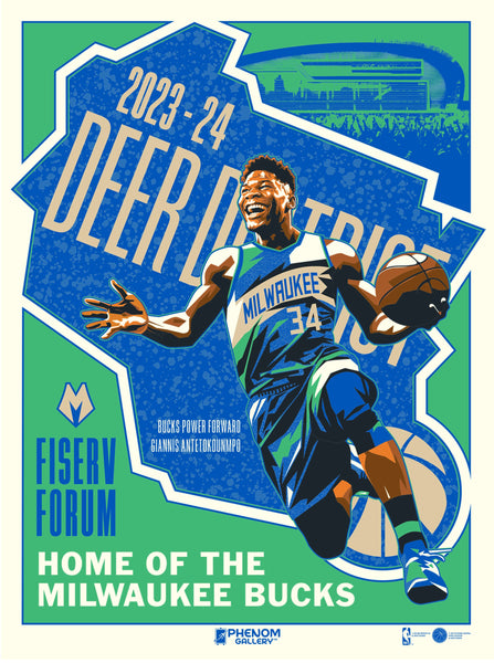 Milwaukee Bucks '24 City Edition 18" x 24" Serigraph