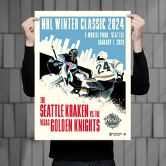 Winter Classic 2024 at T-Mobile Park - Kraken vs Golden Knights 18" x 24" Serigraph