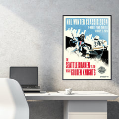 Winter Classic 2024 at T-Mobile Park - Kraken vs Golden Knights 18" x 24" Serigraph