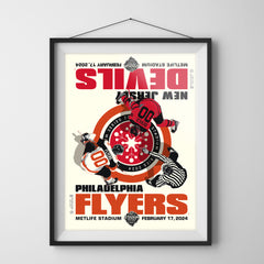 NHL 2024 Stadium Series at Metlife Stadium - Flyers vs Devils 18" x 24" Serigraph