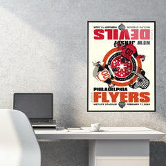 NHL 2024 Stadium Series at Metlife Stadium - Flyers vs Devils 18" x 24" Serigraph