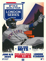 MLB London Series 2024 New York Mets 18" x 24" Serigraph