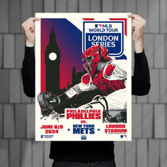 MLB London Series 2024 Philadelphia Phillies 18" x 24" Serigraph