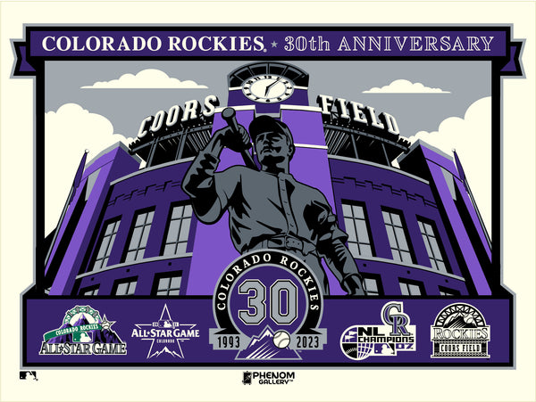 Colorado Rockies Larry Walker Retirement 18x24 Serigraph