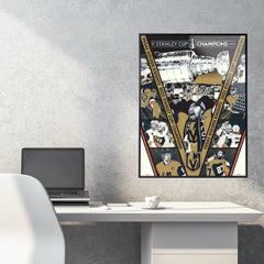 Vegas Golden Knights '23 Stanley Cup Championship Serigraph