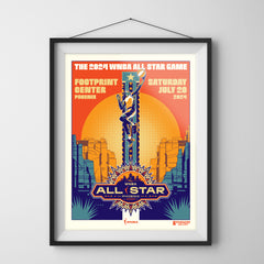 WNBA 2024 All Star Game 18" x 24" Serigraph