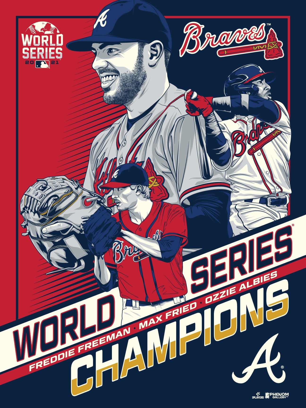 Official MLB 2021 World Series Champions Atlanta Braves Milestone