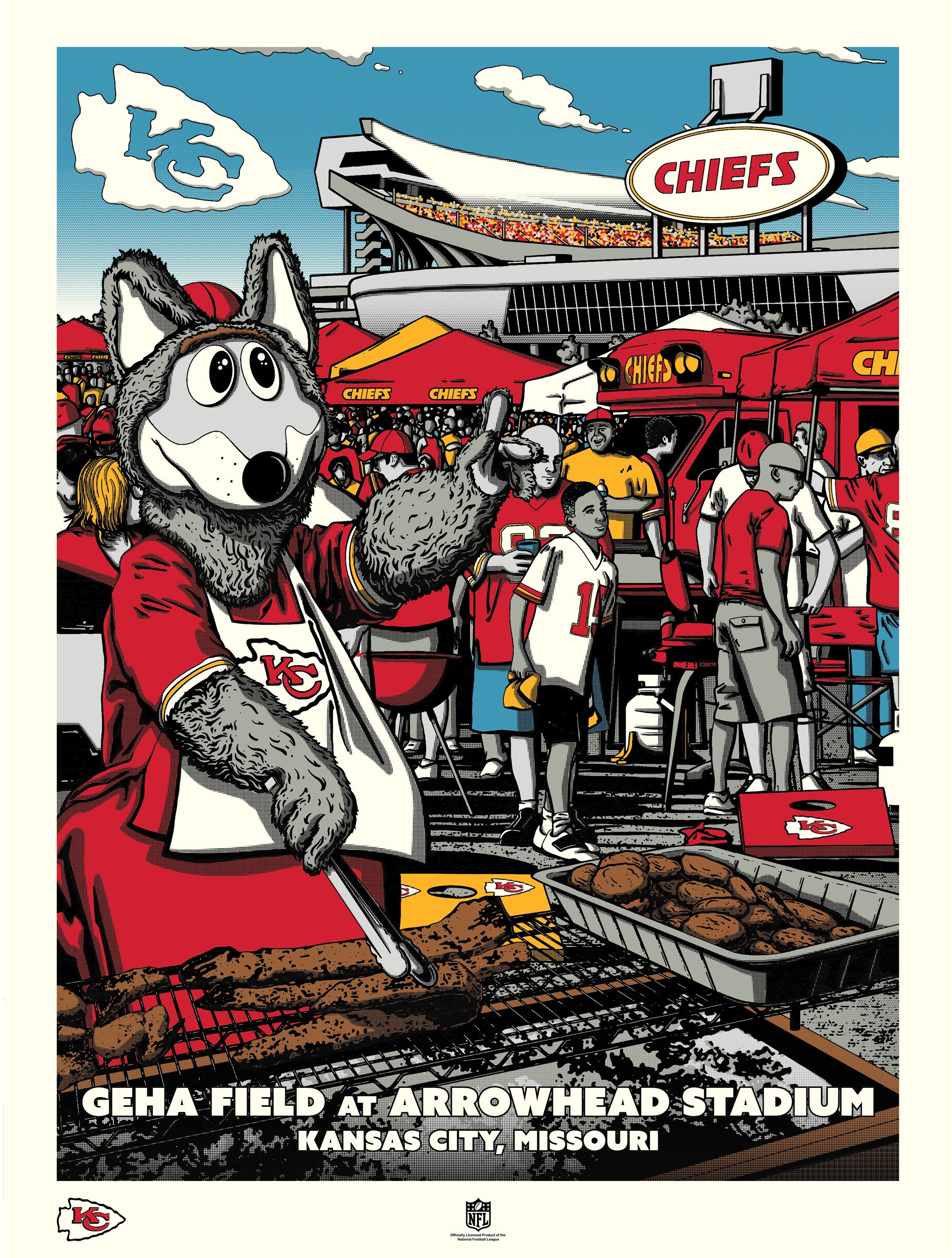 Arrowhead Stadium Football Stadium Print, Kansas City Chiefs Football