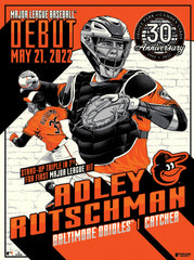 Baltimore Orioles Adley Rutshman 18" x 24" Serigraph