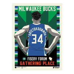 Milwaukee Bucks City Edition 18" x 24" Serigraph