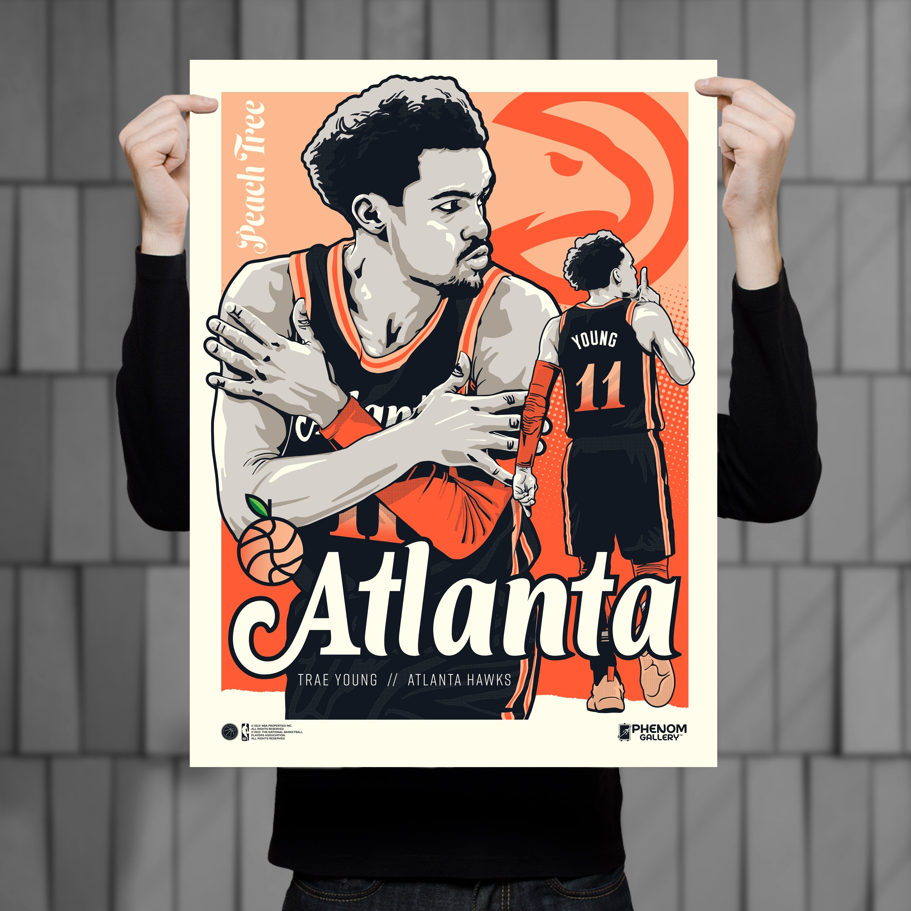 Atlanta Hawks Trae Young City Edition 18 x 24 Serigraph – Phenom Gallery