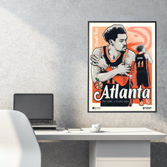 Atlanta Hawks Trae Young City Edition 18" x 24" Serigraph