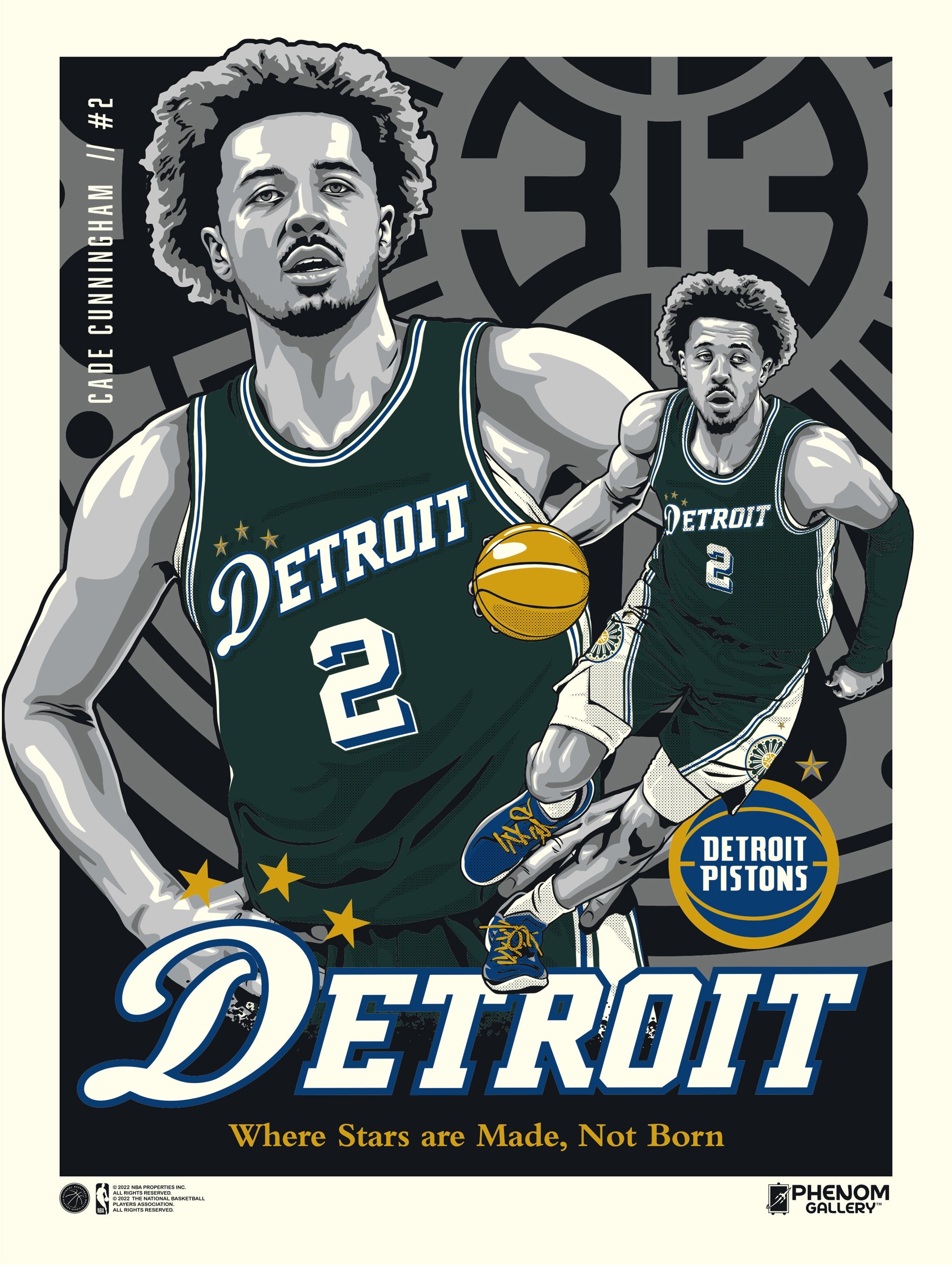NBA Detroit Pistons Logo Stencil