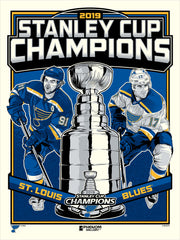 St. Louis Blues '19 Champs 18"x24" Serigraph