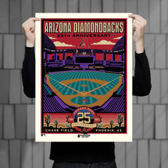 Arizona Diamondbacks 25th Anniversary 18" x 24" Serigraph