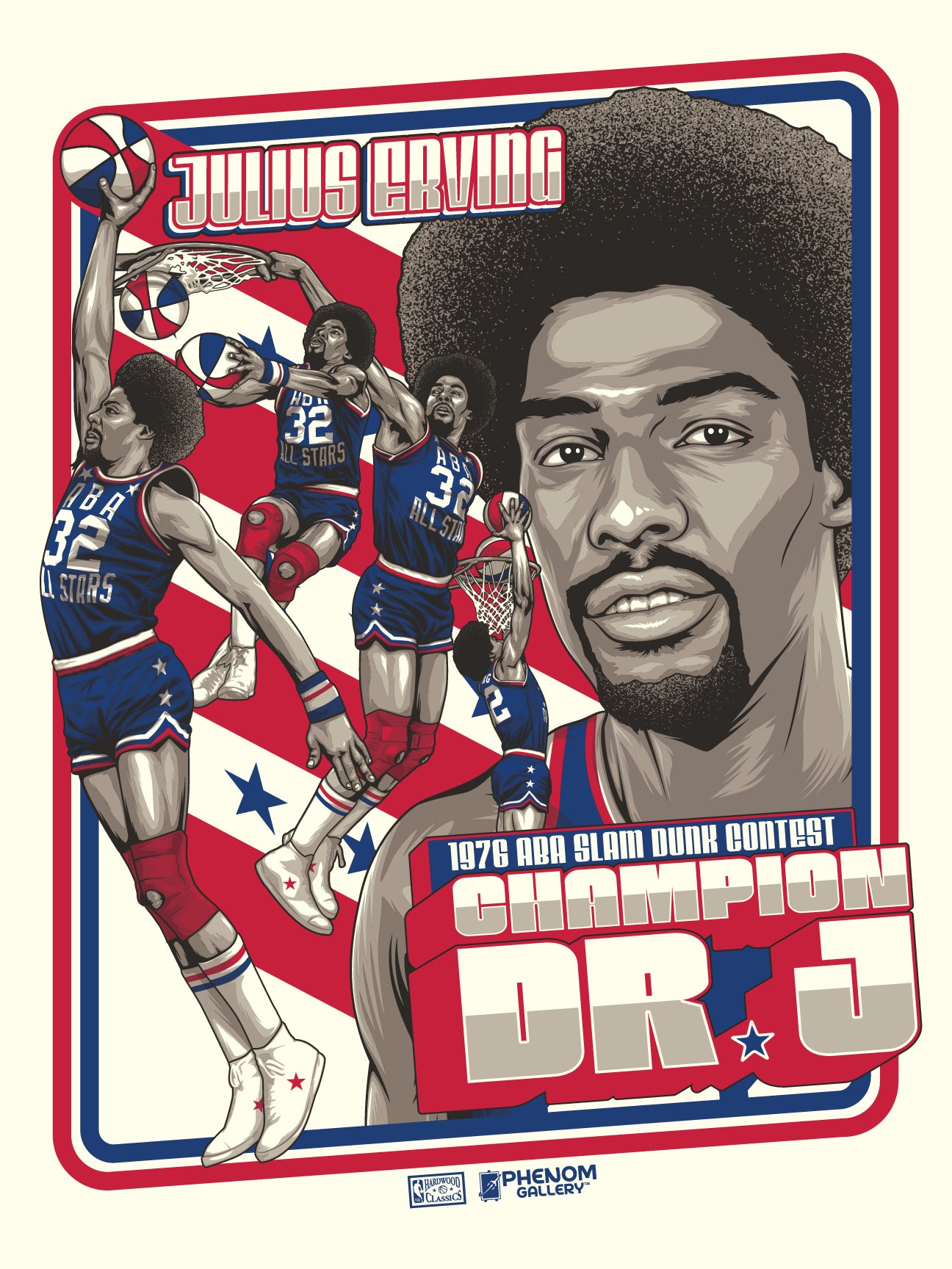 Julius Erving Signed Poster. The amazing Dr. J has graced this