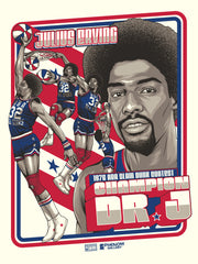 Julius "Dr. J." Erving '76 Slam Dunk Legendary Moments 18"x24" Serigraph