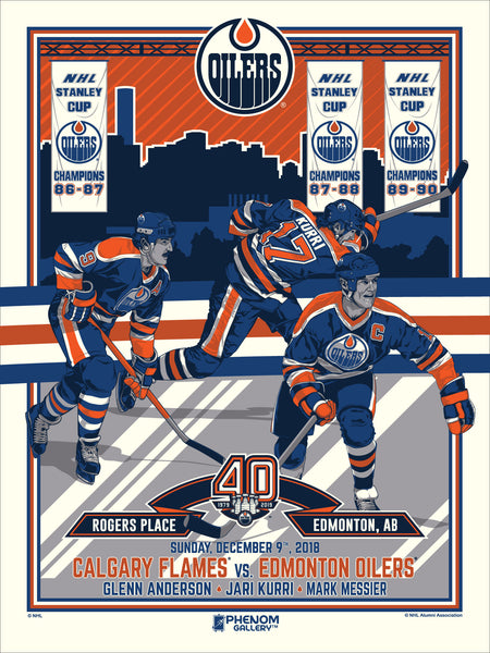 Edmonton Oilers 40th Anniversary 18x24 Serigraph (3 of 4