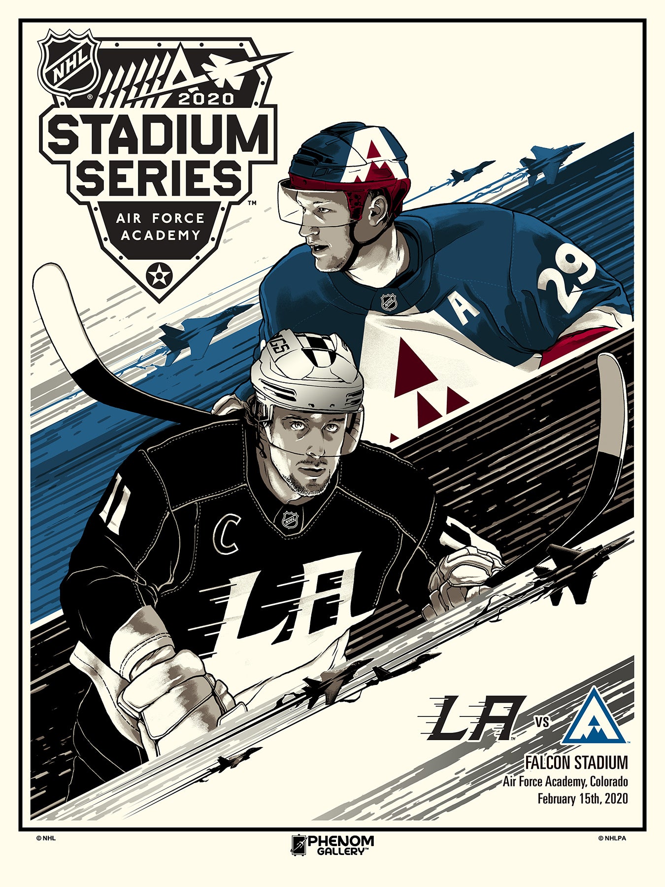 NHL '20 Winter Classic Avalanche vs Kings 18x24 Serigraph