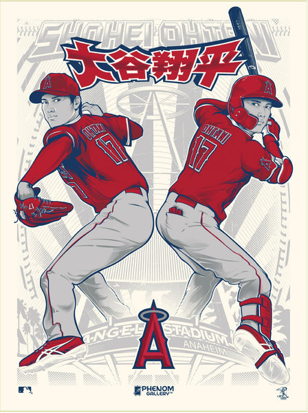 Los Angeles Angels Shohei Ohtani 18"x24" Serigraph