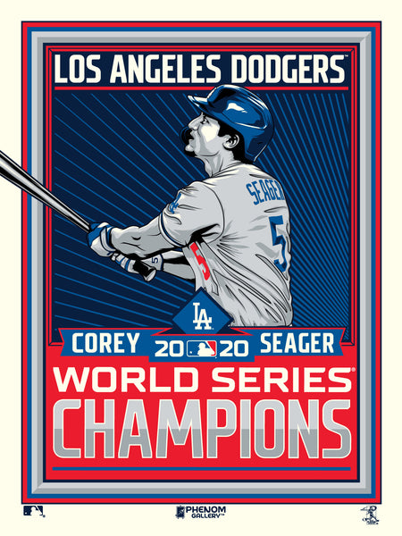 COREY SEAGER SIGNED/FRAMED LIMITED EDITION DODGERS WORLD SERIES